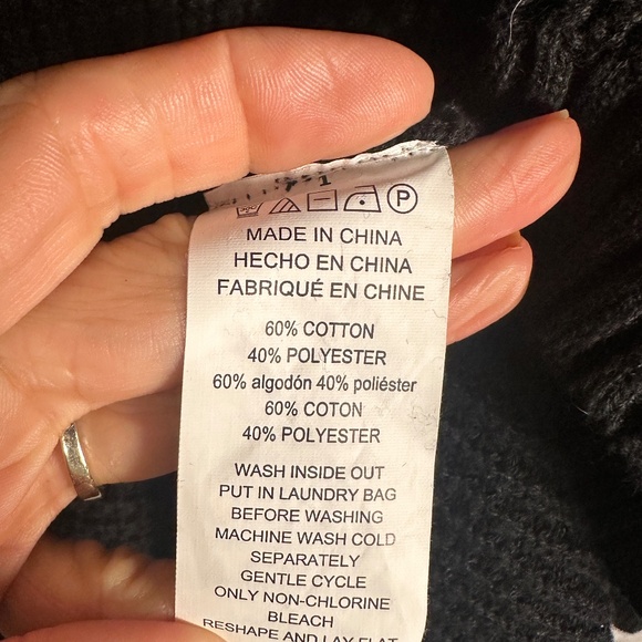 Michael Kors Black Waffle Knit Pullover Turtleneck - Picture 4 of 15